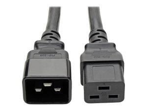 Tripp Lite 2ft Computer Power Cord Cable C19 to C20 Heavy Duty 20A 12AWG 2' - power cable - IEC 60320 C19 to IEC 60320 C20 - 61 cm