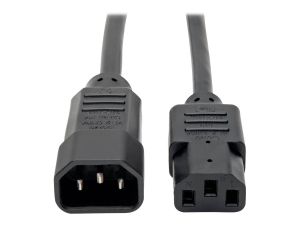 Tripp Lite 3ft Computer Power Cord Extension Cable C14 to C13 13A 16AWG 3' - power extension cable - IEC 60320 C14 to IEC 60320 C13 - 91.4 cm
