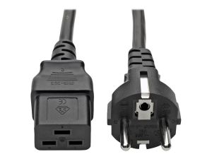 Tripp Lite 8ft 2-Prong Computer Power Cord European Cable C19 to SCHUKO CEE 7/7 Plug 16A 8' - power cable - CEE 7/7 to IEC 60320 C19 - 2.4 m