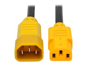 Tripp Lite 6ft Power Cord Extension Cable C14 to C13 Heavy Duty Yellow 15A 14AWG 6' - power cable - IEC 60320 C13 to IEC 60320 C14 - 1.8 m